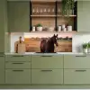 Paard - Zonsondergang - Bruin keuken achterwand 2 middel -sfeer3