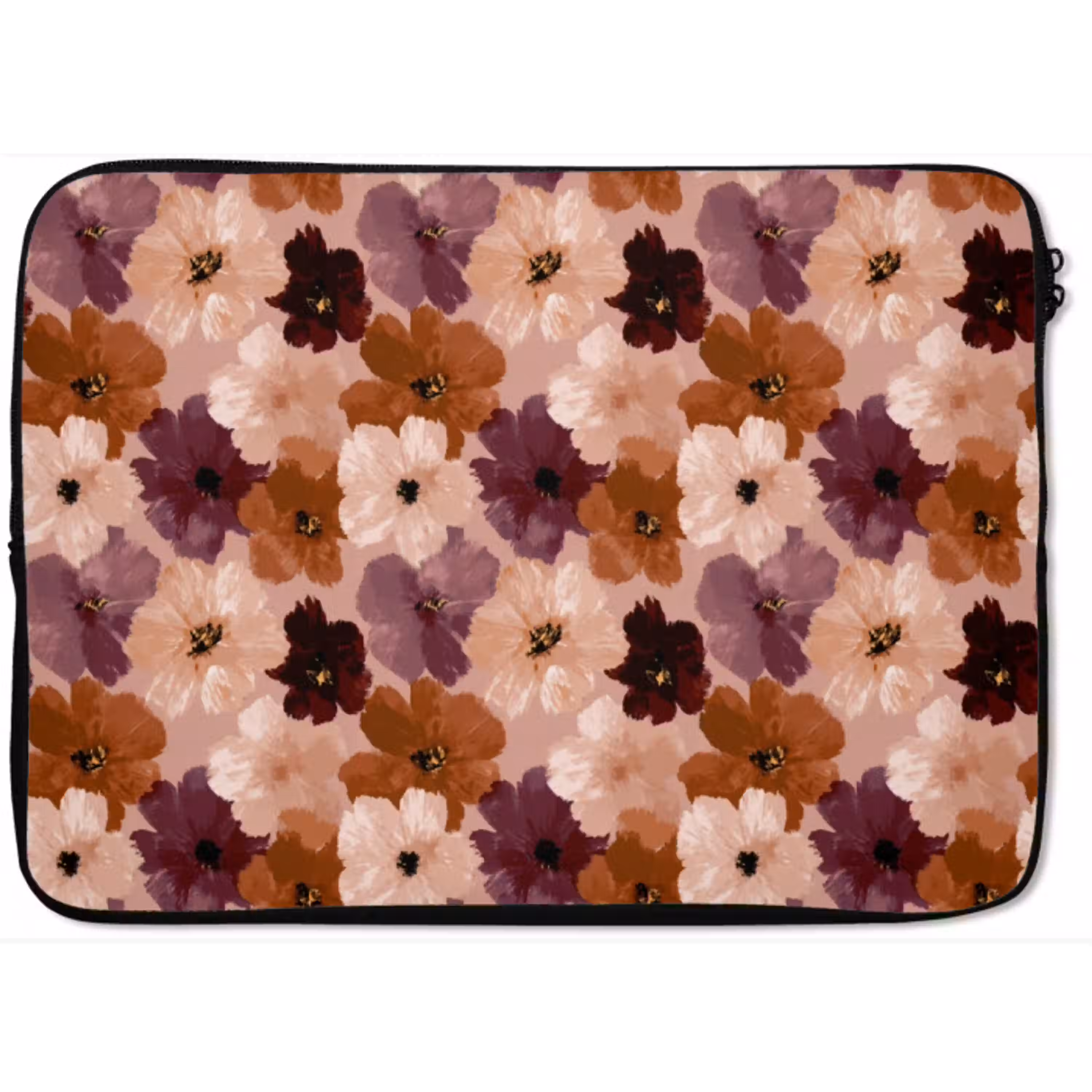 Bloemen - Abstract - Aardetinten laptophoes neopreen klein 279 -zkaufland3dotto