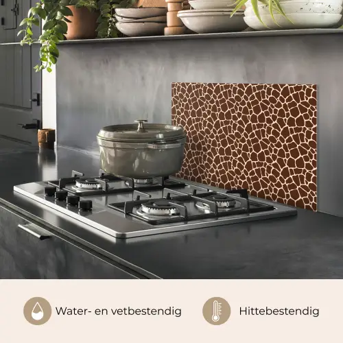 Patroon - Giraf - Bruin keuken achterwand spatscherm klein 900 -usp_NL