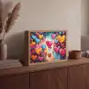 Hartjes - Kleuren - Kunst - Liefde Light Box met batterij (Wandlamp) middel -sfeer2