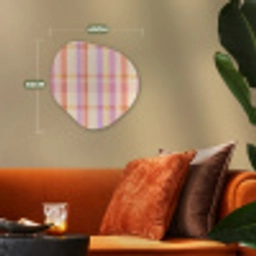 Pastel - uitpatroon - Geometrisch Wandcirkel Organisch Forex 3mm klein 629 -sfeer3