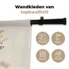 Bloemen - Quote - Beige - Lint Wandkleed katoen klein -sfeer2