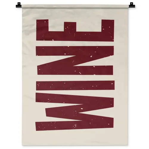 Wine - Red - Decoratie - Japandi Wandkleed katoen klein -zz3d