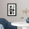Japandi - Zwart - Abstract fotolijst zwart zonder passe partout klein -sfeer4