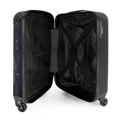 Gino grijsstaart NBS - Handbagage koffer - Unisex middel -binnenkant
