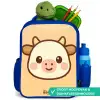 Kawai - Koe - Bruin Kinderrugzak - Blauw middel -inhoud_NL