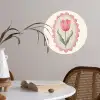 Tulp - Lijst - Ovaal - Illustratie Wandcirkel behangsticker klein -sfeer3