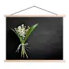 bloemen-5-1-1 textielposter latten blank klein -3d