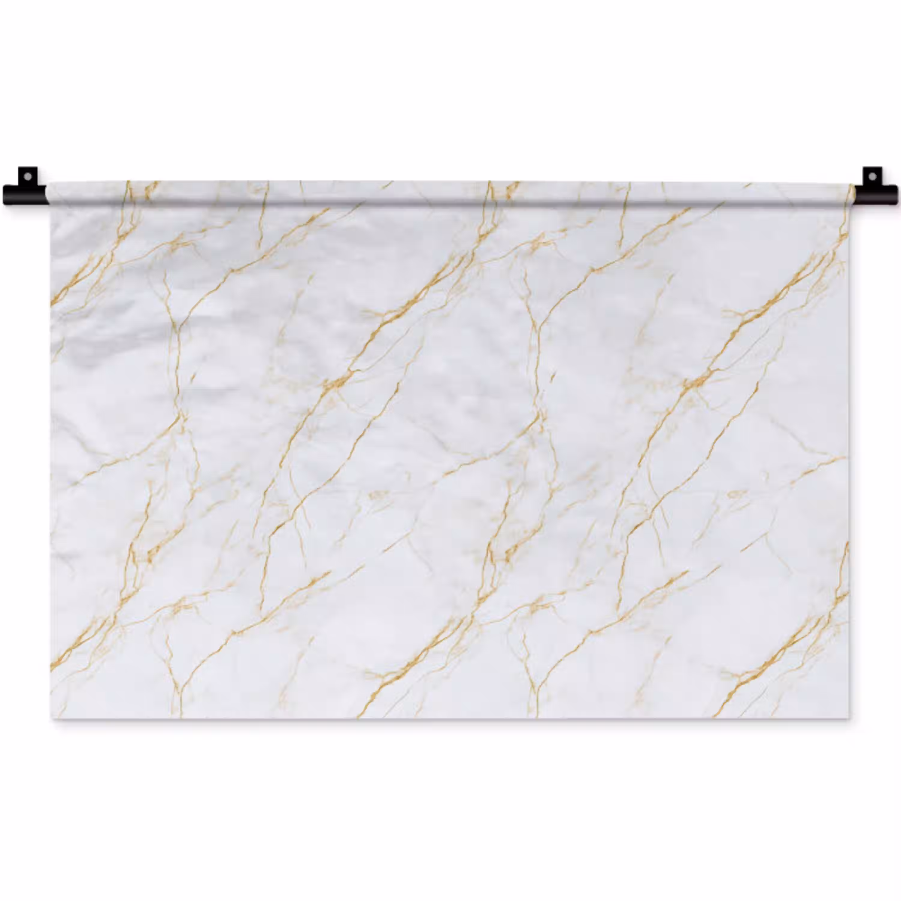 Wit - Marmer - Goud - Luxueus Wandkleed katoen klein 269 -zz3d