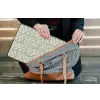 Krulornament - Tegel - Groen laptophoes neopreen klein 279 -tas