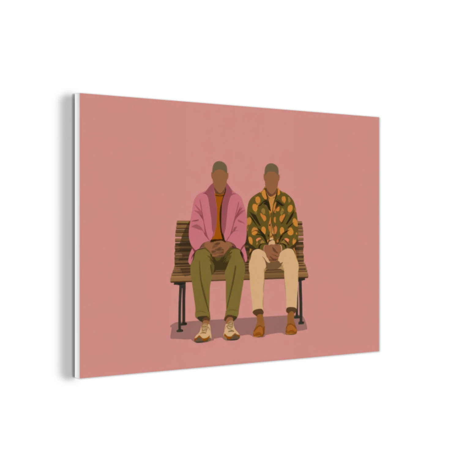 Illustratie - Bankje - Personen - Minimalistisch forex 5mm xxl -3d