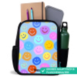 Vrolijk patroon van smileys Rugzak - Zwart middel -inhoud_DE