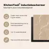 Beige - Marmer - Organisch - Wit Inductie beschermer vinyl 3mm middel 274 -sfeer2