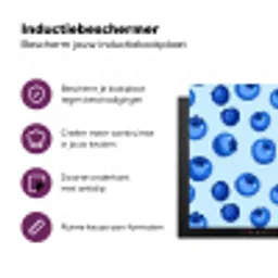 Bessen - Modern - Blauw Inductie beschermer vinyl 3mm klein 276 -zzzzzzz-cc-usp