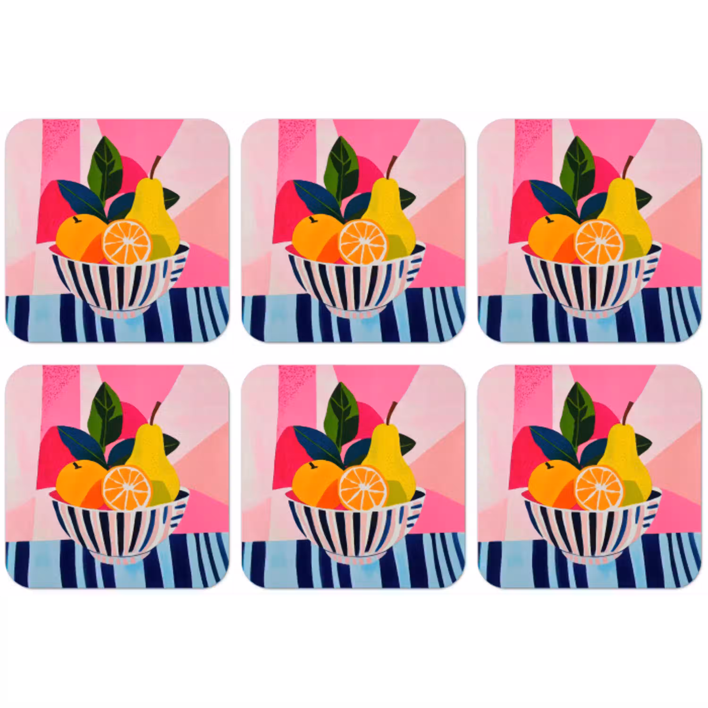 Fruit - Abstracte achtergrond - Roze onderzetter kurk middel -zkaufland3dotto