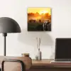 Koeien - Zonsondergang - Weiland - Dieren aluminium wit klein -sfeer5