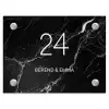 Marmer - Klassiek Naambord Rechthoek middel -3d
