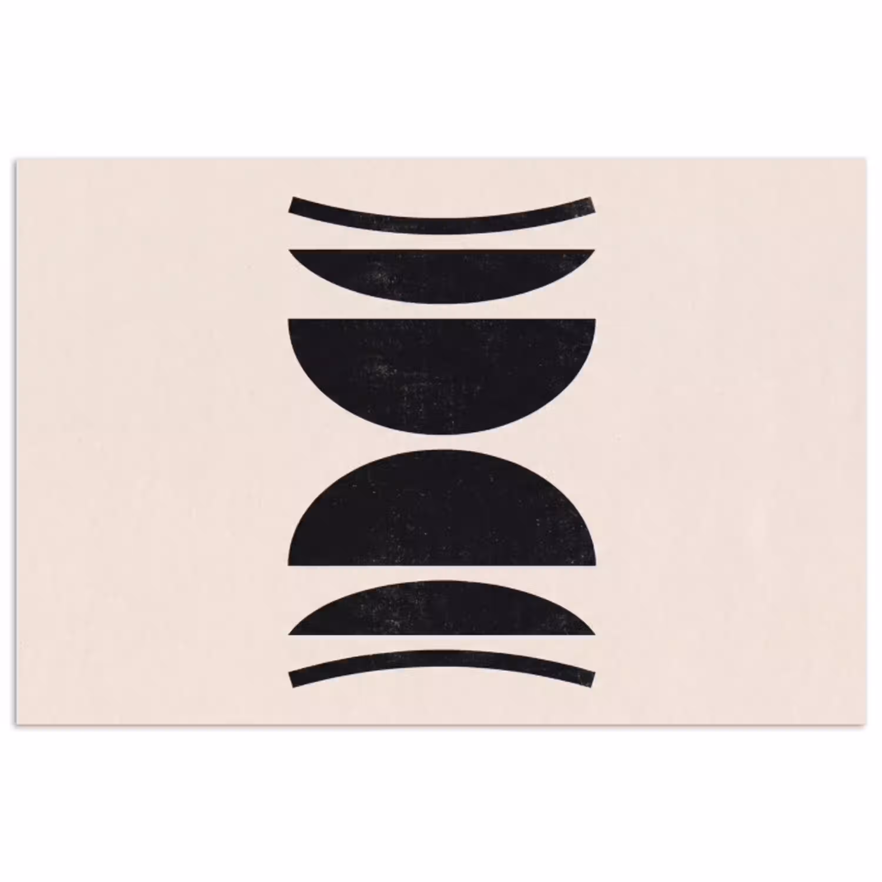Abstract - Vormen - Zwart poster papier klein -3d