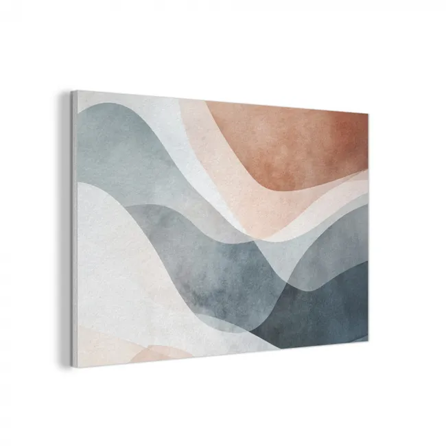 Akoestisch schilderij - Abstract - Golven - Blauw