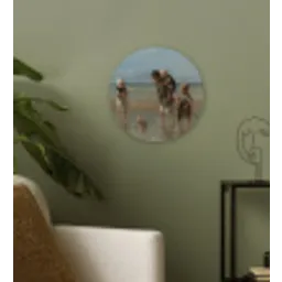 Kinderen der zee - Schilderij van Jozef Israëls Wandcirkel kunststof plaat 5mm dik klein -sfeer3
