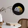 Taco - Vlees - Salade - Delftsblauw - Motief Wandcirkel behangsticker klein -sfeer3