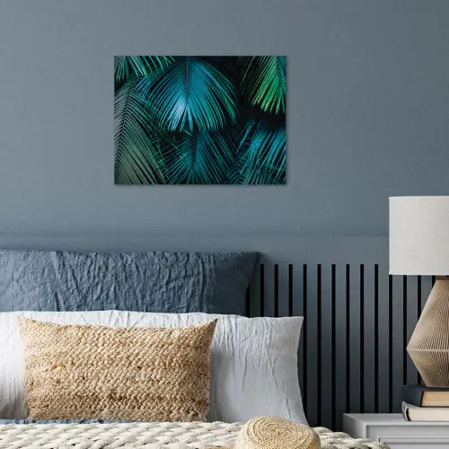 Inductie mat - Jungle - Inductie beschermer - Palmblad - Natuur poster papier klein -sfeer2