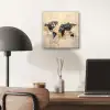 Wereldkaart - Goud - Zwart - Abstract aluminium wit klein -sfeer5