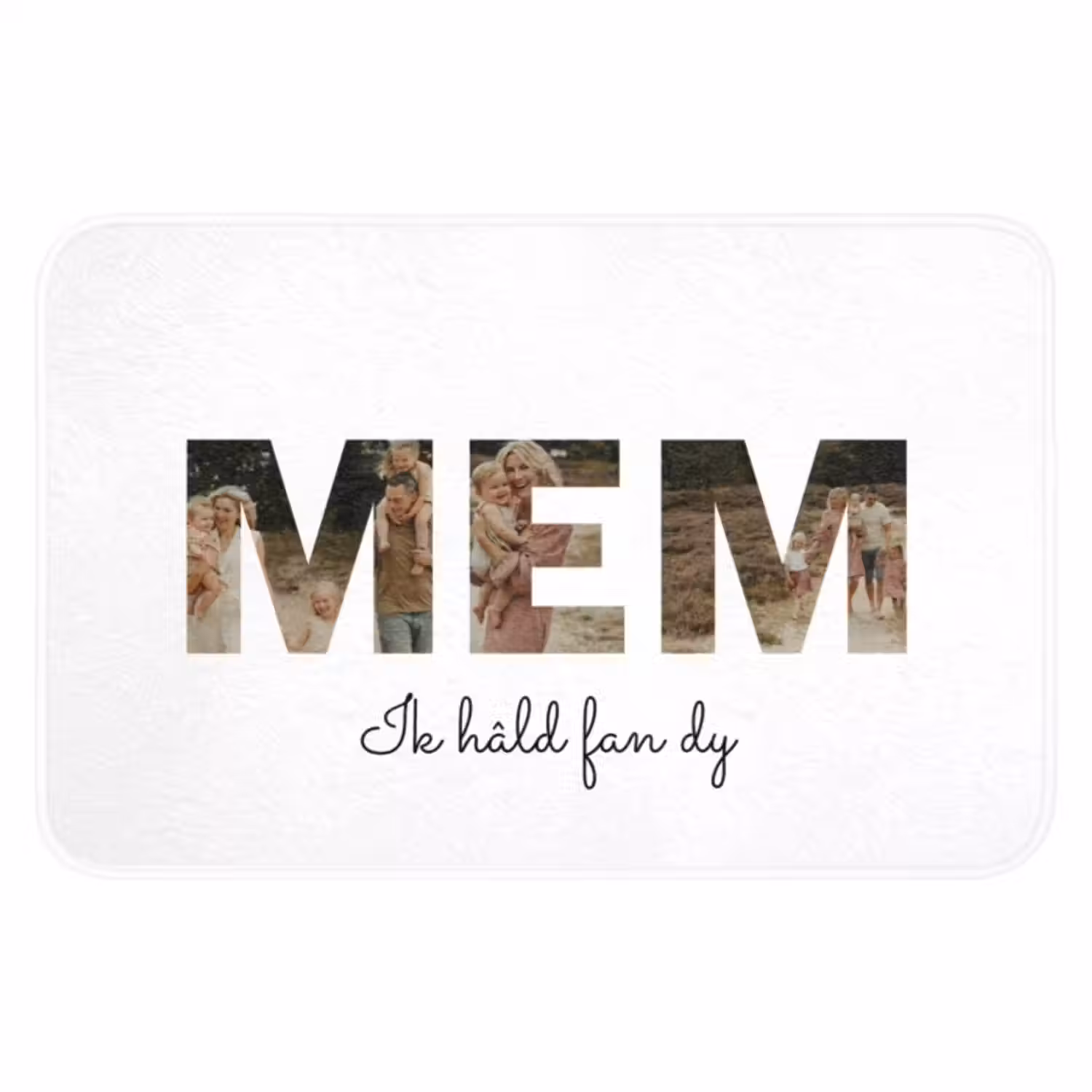 Gepersonaliseerde badmat - Mem - Lettercollage