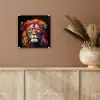 Graffiti - Leeuw - Bril - Zwart plexiglas 5mm klein -sfeer5