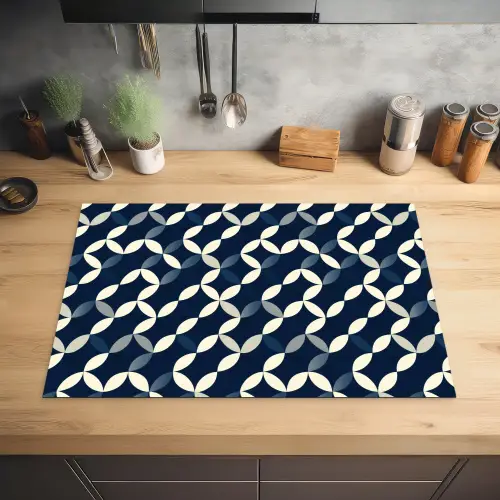Abstract - Patroon - Blauw Inductie beschermer vinyl 3mm klein 276 -sfeer5