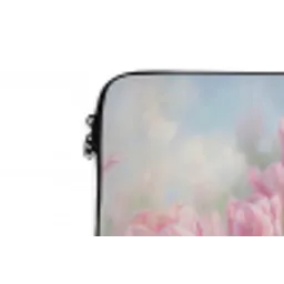 Tulpen - Veld - Lente - Roze laptophoes neopreen klein -detail