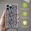 Spat - Stippen - Zwart - Wit Hoesje iPhone 16 Pro Max met koord klein 804 -sfeer2_NL