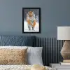 Tijger - Landschap - Sneeuw - Winter - Dieren fotolijst zwart zonder passe partout klein -sfeer3