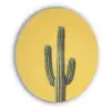 Cactus - Groen - Minimalistisch Akoestische PET Vilt - Rond klein -3d