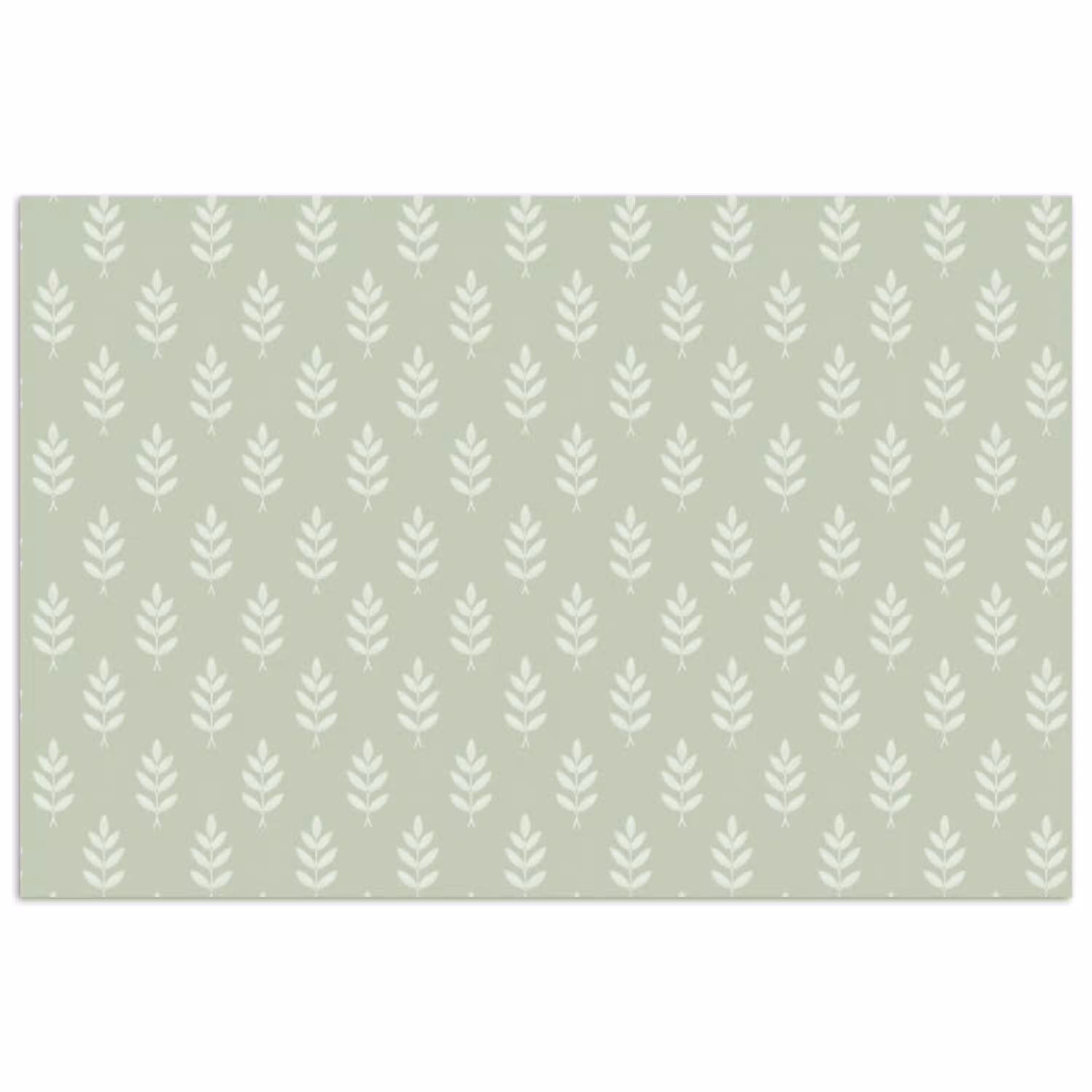 Saliegroen - Botanisch - Takjes - Minimalistisch - Patroon poster papier klein 62 -3d