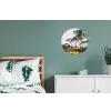 Italiaans landschap parasoldennen - Kunst - Hendrik Voogd - Schilderij - Zwart wit - Oude meesters Wandcirkel aluminium klein -slaapkamer