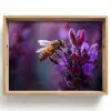 Honingbij - Paarse bloemen - Details Dienblad Rechthoek middel -z3d_shopping