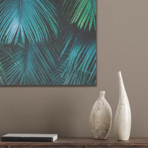 Inductie mat - Jungle - Inductie beschermer - Palmblad - Natuur PET vilt klein -sfeer6_closeup