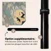 Kraanvogels - Maan - Bloemen - Blauw Inductie beschermer vinyl 3mm middel -zzzzzzz-induclip_FR
