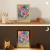 Tijger  - Wilde dieren - Kleurrijk - Verflook Light Box met kabel klein -sfeer3_kind