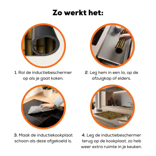 Verweerd - Bamboe - Bruin Inductie beschermer vinyl 3mm klein 276 -zzzzzzz-td-werking