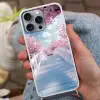 Brug - Kersenbomen - Wit Hoesje iPhone 16 Pro Max met koord klein -sfeer3