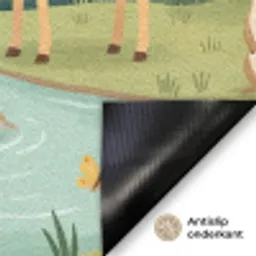 Jungle - Oase - Dieren - Kleurrijk Deurmat klein -antislip_NL