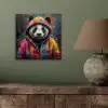Graffiti - Panda - Jas - Kleurrijk aluminium wit klein -sfeer2
