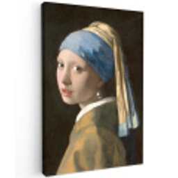Meisje met de Parel - Schilderij van Johannes Vermeer canvas 2cm klein -z3d