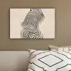 Lijnen - Abstract - Golvend - Zwart canvas 2cm klein -sfeer3