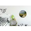 Mensen - Wandelen - Zandpad - Velden Wandcirkel aluminium klein -kinderkamer
