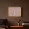 Strak - Patroon - Roze - Donkerblauw Light Box met batterij (Wandlamp) middel 907 -sfeer4