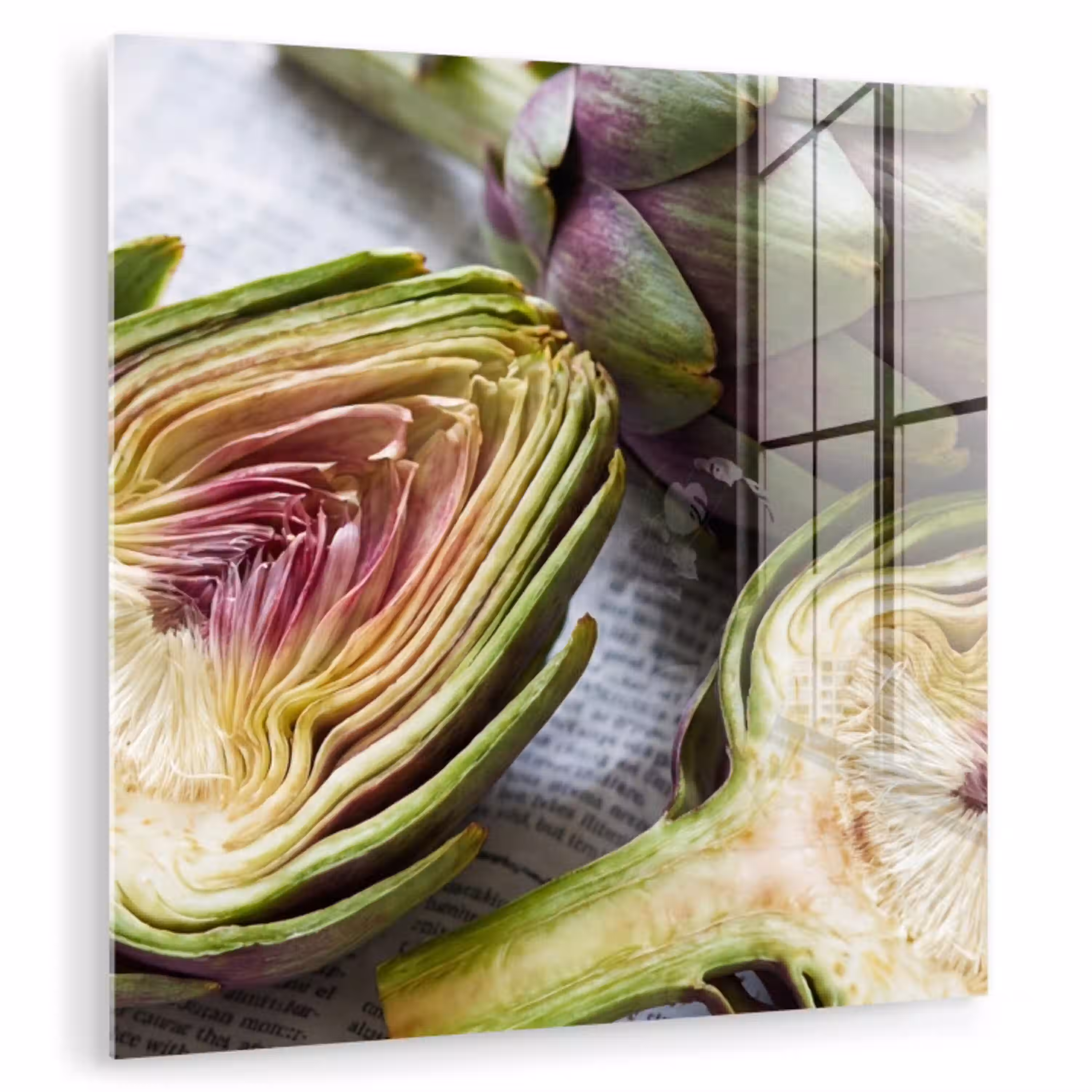 Artisjok - Doorgesneden - Eten plexiglas 5mm klein -zzzproduct_nieuw