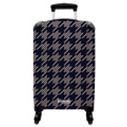 Donker pied-de-poule patroon met diagonale streepvulling NBS - Handbagage koffer - Vrouwen middel -3d